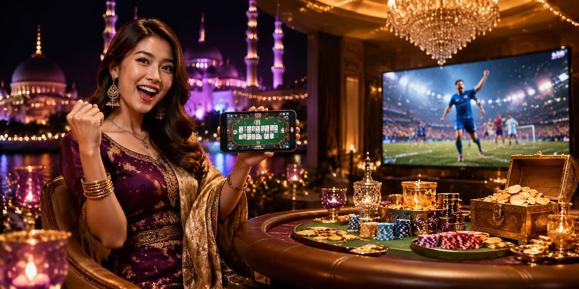 Permainan kad rummy di Putrajaya dengan suasana Malaysia
